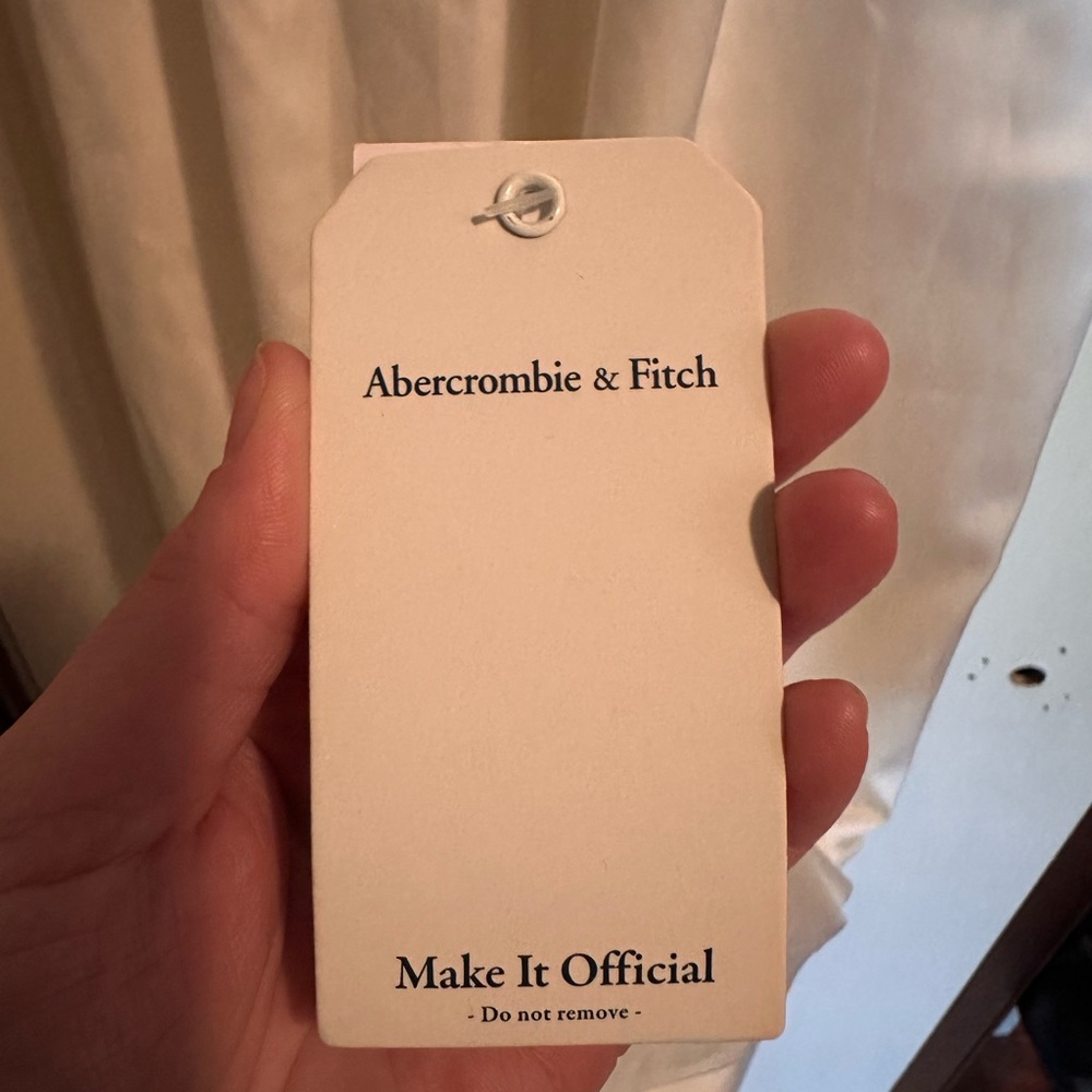 Abercrombie & Fitch Ivory Twist-Front Draped Dress - Picture 4 of 7